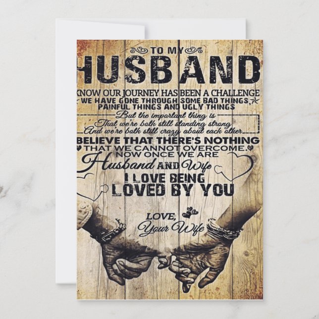 Tarjeta Festiva A mi marido | Regalo de cumpleaños al marido | (Anverso)
