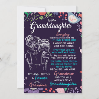 Tarjeta Festiva A mi nieta regalo de la abuela, amante de las flor