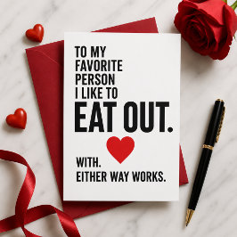 Tarjeta Festiva A mi persona favorita con la que me gusta comer fu