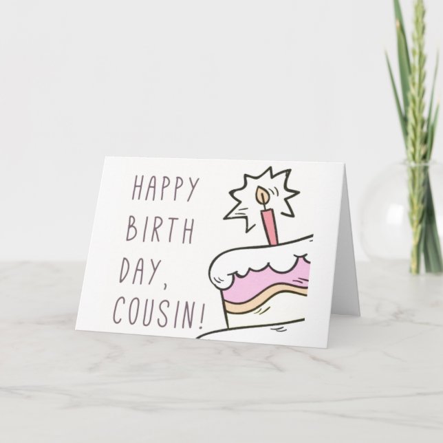 TARJETA FESTIVA A MI "PRIMO MAYOR" EN SU CUMPLEAÑOS (Anverso)