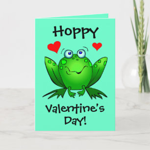 Tarjeta Festiva A mi princesa Hoppy Valentines Cute Frogs
