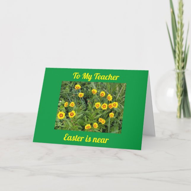 TARJETA FESTIVA A MI **PROFESOR** EN PASCUA (Anverso)
