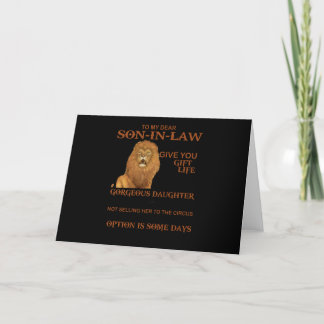Tarjeta Festiva A Mi Querido Yerno Te Doy Tu Preciosa Hija