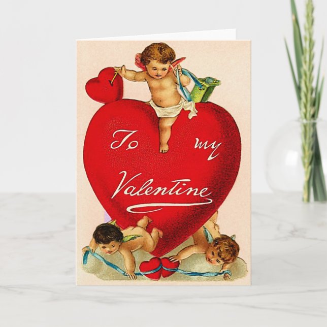 Tarjeta Festiva A mi San Valentín (Anverso)