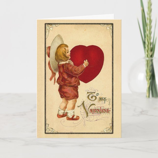 Tarjeta Festiva A mi San Valentín (Anverso)