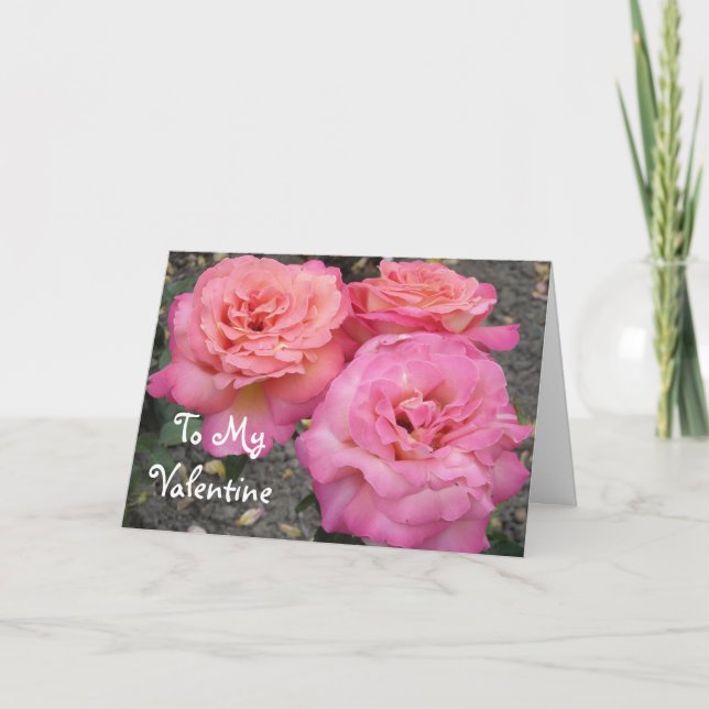 Tarjeta Festiva A mi San Valentín (Anverso)