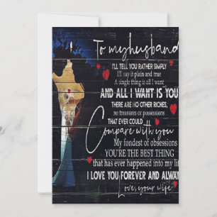 Tarjeta Festiva A mis citas de marido Mejor regalo de vacaciones