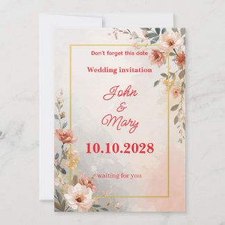 Tarjeta Festiva A moment of love, a wedding invitation