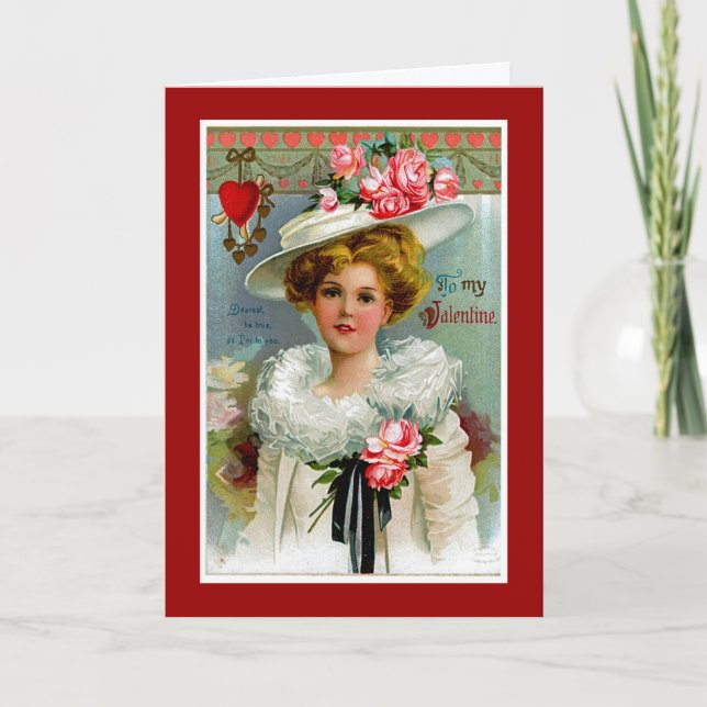 Tarjeta Festiva A My Victorian Valentine (Anverso)