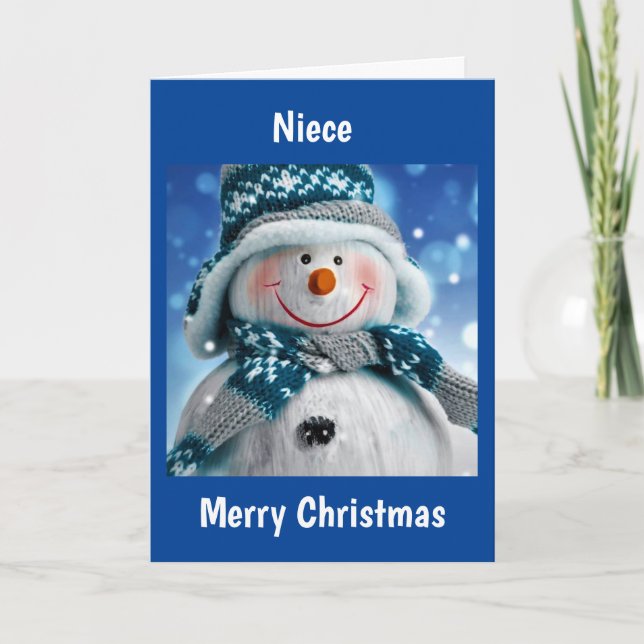 TARJETA FESTIVA A **NIECE** DIVERTIRSE DE LOS NAVIDADES (Anverso)