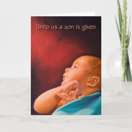 Tarjeta Festiva A nosotros dan un hijo