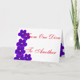 Tarjeta Festiva A partir de una diva a otra