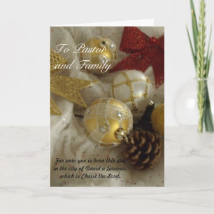 Tarjeta Festiva A Pastor y Familia