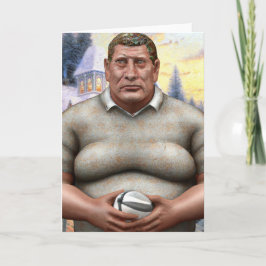 Tarjeta Festiva A Rugby Christmas - Rugby Greeting Card