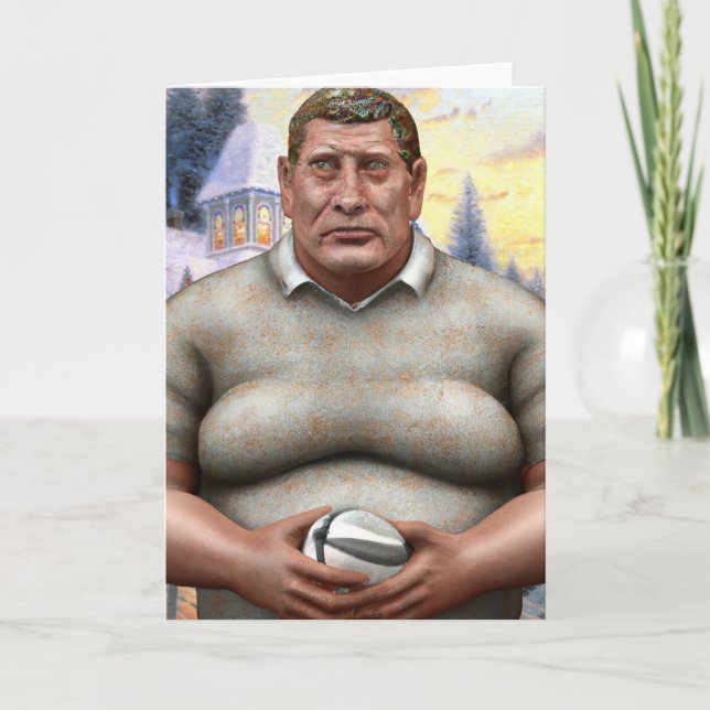 Tarjeta Festiva A Rugby Christmas - Rugby Greeting Card (Anverso)