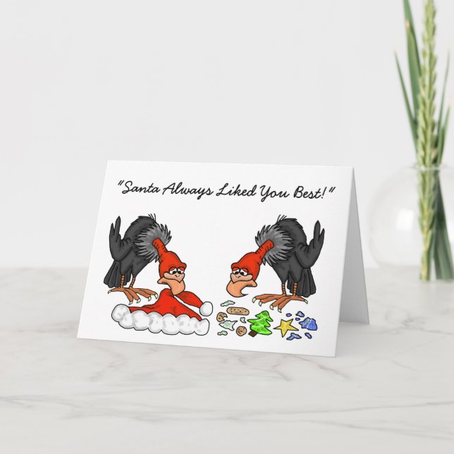 Tarjeta Festiva A Santa siempre le gustó la carta de los mejores N (Anverso)