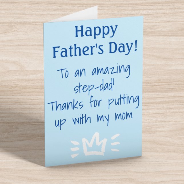 Tarjeta Festiva A Step-Dad Funny Feliz Día del Padre (Subido por el creador)