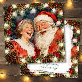 Tarjeta Festiva A Sweet Old-Fashioned Christmas | Mr and Mrs Claus