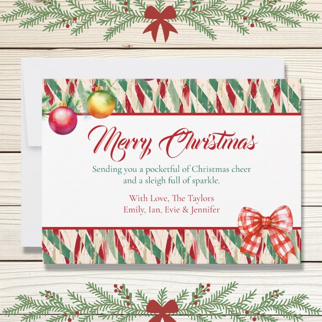Tarjeta Festiva A Sweet Whimsical Personalized Photo Christmas (Subido por el creador)