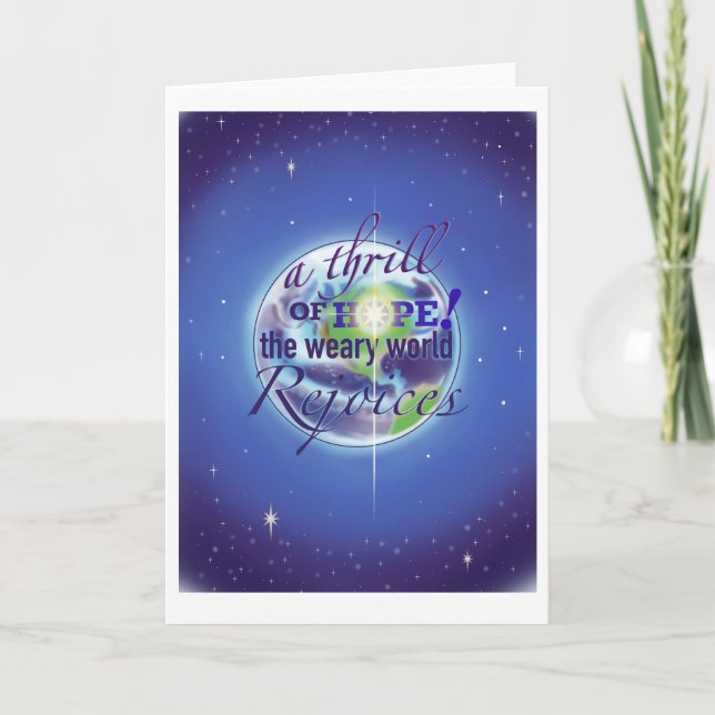 Tarjeta Festiva A Thrill of Hope folded holiday card (Anverso)