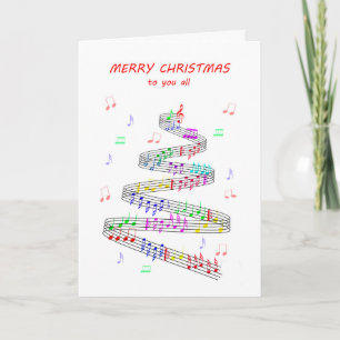 Tarjeta Festiva A todos los chapas de la música con Navidades fuer