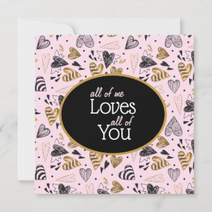 Tarjeta Festiva A Todos Me Encanta Valentine Card