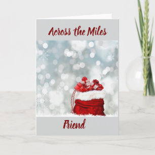 TARJETA FESTIVA A TRAVÉS DE MILLAS PARA "AMIGO" DE NAVIDADES