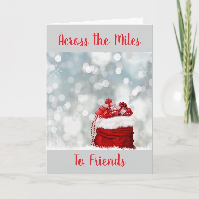 TARJETA FESTIVA A TRAVÉS DE MILLAS PARA NAVIDADES "AMIGOS" (Anverso)