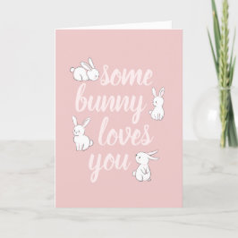 Tarjeta Festiva A un conejito le encanta el lindo conejo de Pascua