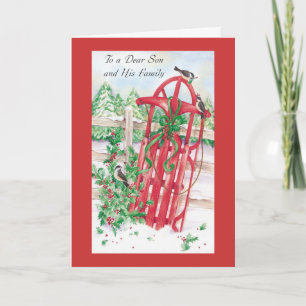 Tarjeta Festiva A un hijo querido y su familia
