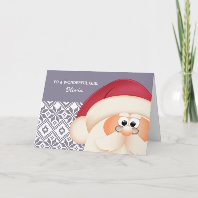 Tarjeta Festiva A un niño especial de Santa Claus. Navidades (Anverso)