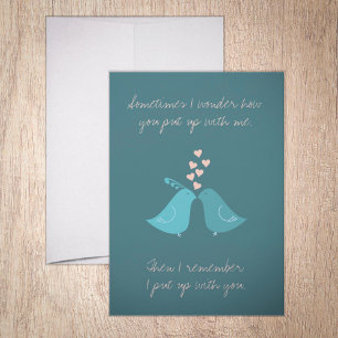 Tarjeta Festiva A veces me pregunto cómo me aguantas