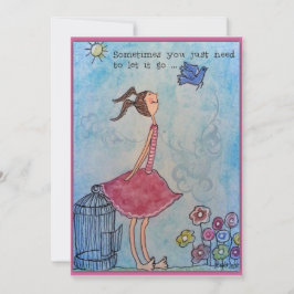 Tarjeta Festiva A veces solo necesitas dejarlo ir