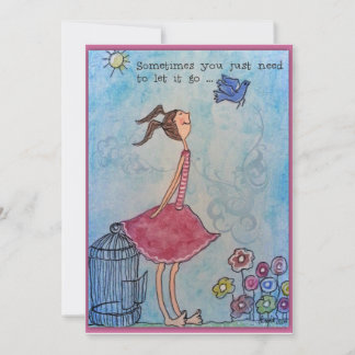 Tarjeta Festiva A veces solo necesitas dejarlo ir