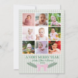 Tarjeta Festiva A very Merry Year, First Christmas, Photo Card