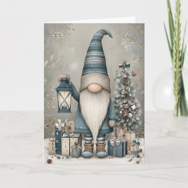Tarjeta Festiva A Whimsical Gnome Christmas (Anverso)