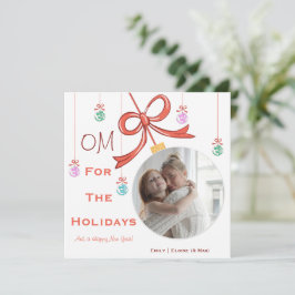 Tarjeta Festiva A Yoga Lover's Flat Holiday Card