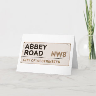 Tarjeta Festiva Abbey Road London Inglaterra - añada