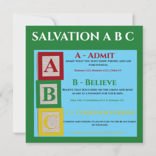 Tarjeta Festiva Abc de salvación