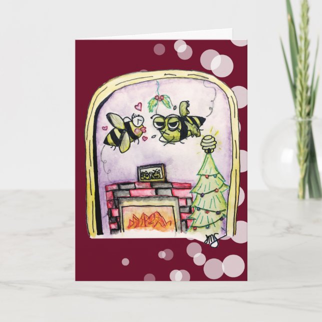 Tarjeta Festiva Abeja del zombi/días de fiesta de la Zom-ABEJA (Anverso)