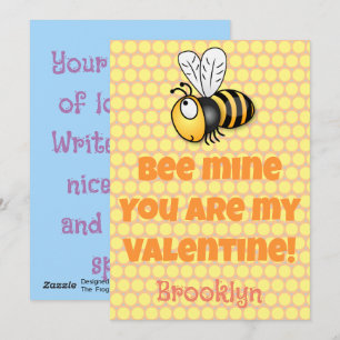 Tarjeta Festiva Abeja linda mía cartoon de San Valentín