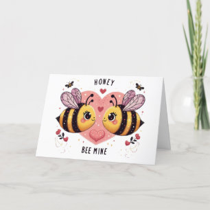 Tarjeta Festiva Abejas del Día de San Valentín