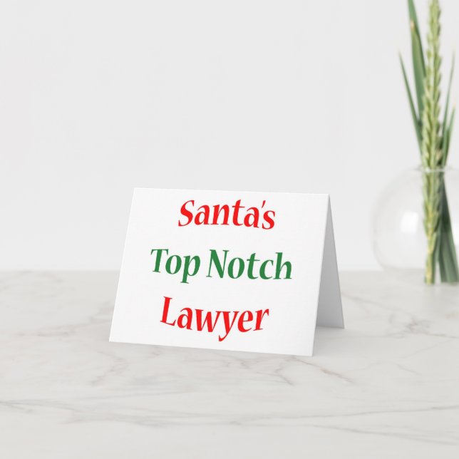 Tarjeta Festiva Abogado Top Notch (Anverso)