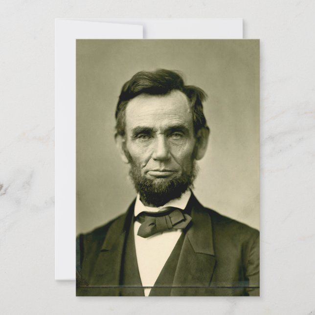 Tarjeta Festiva Abraham Lincoln presidente ee.uu. estados unidos (Anverso)