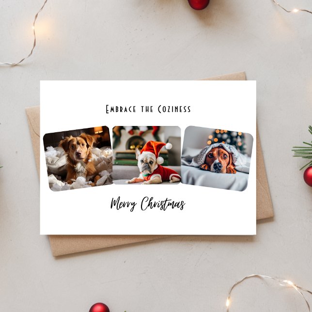 Tarjeta Festiva Abraza El Collage de fotos Mascota De Navidades De (Subido por el creador)