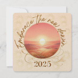 Tarjeta Festiva Abraza el Nuevo Amanecer 2025