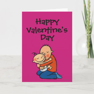 Tarjeta Festiva Abrazo de papá y bebé