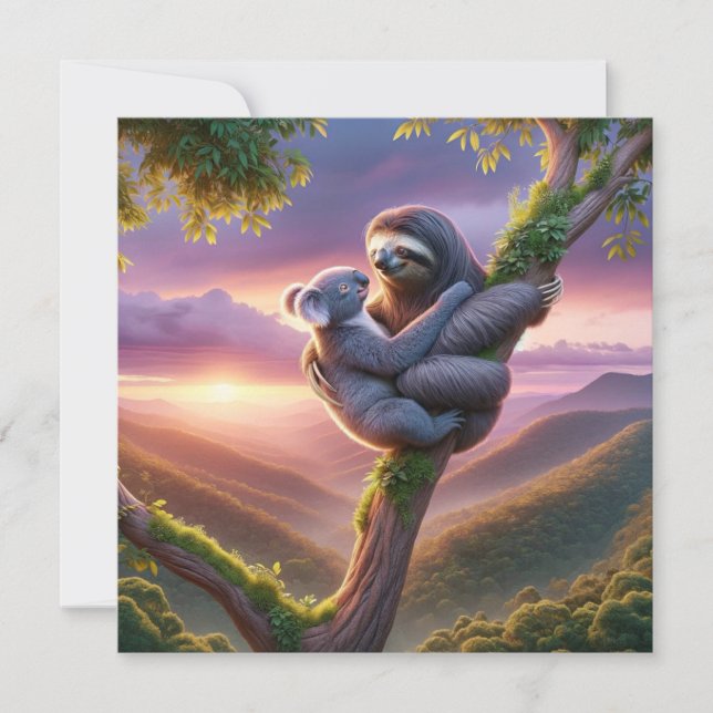 Tarjeta Festiva Abrazos de lo salvaje (Anverso)