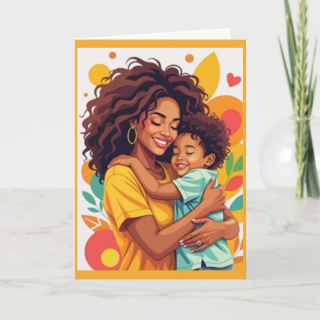 Tarjeta Festiva Abrazos de Mamá (Anverso)