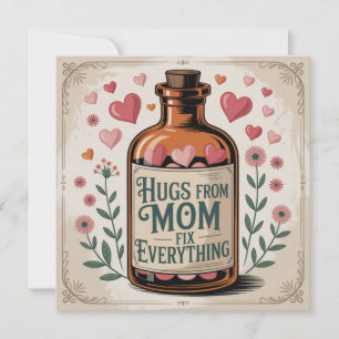 Tarjeta Festiva Abrazos de mamá arreglan todo